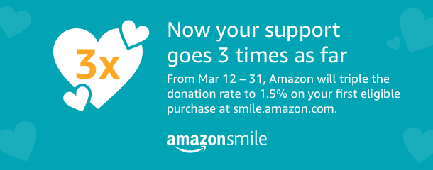 Triple AmazonSmile donation promotion starts today